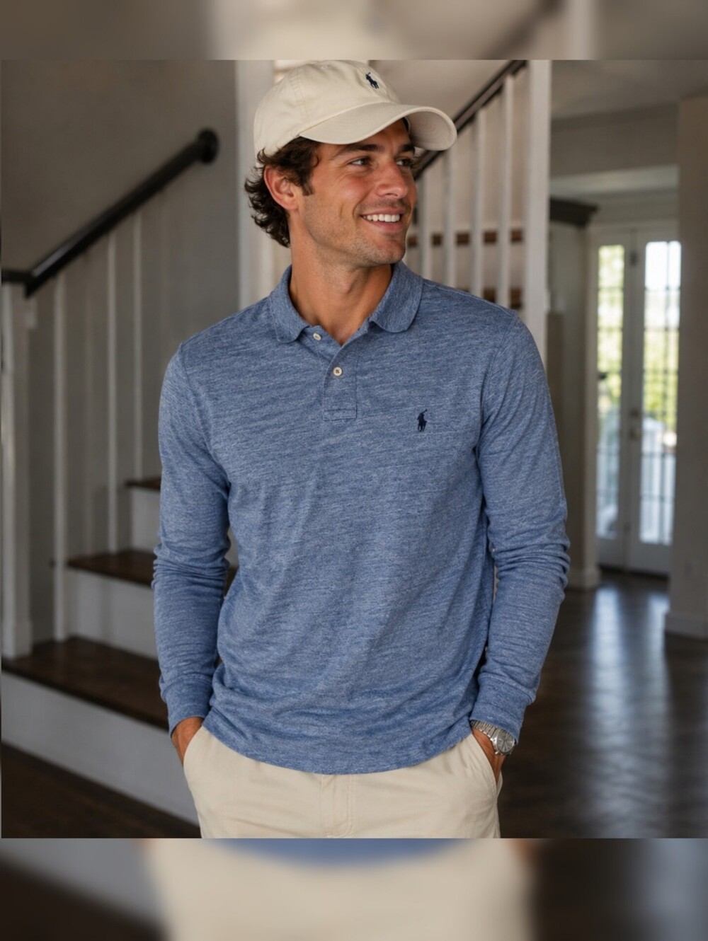 Polo Ralph Lauren Heather Blue Polo Shirt S